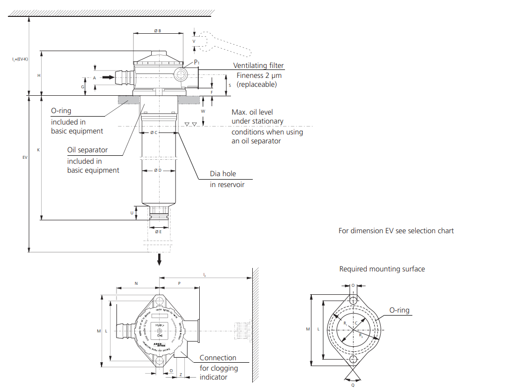 Filtr FR 043 FR 072, Rozmiar filtra: D2- 20,5 mm