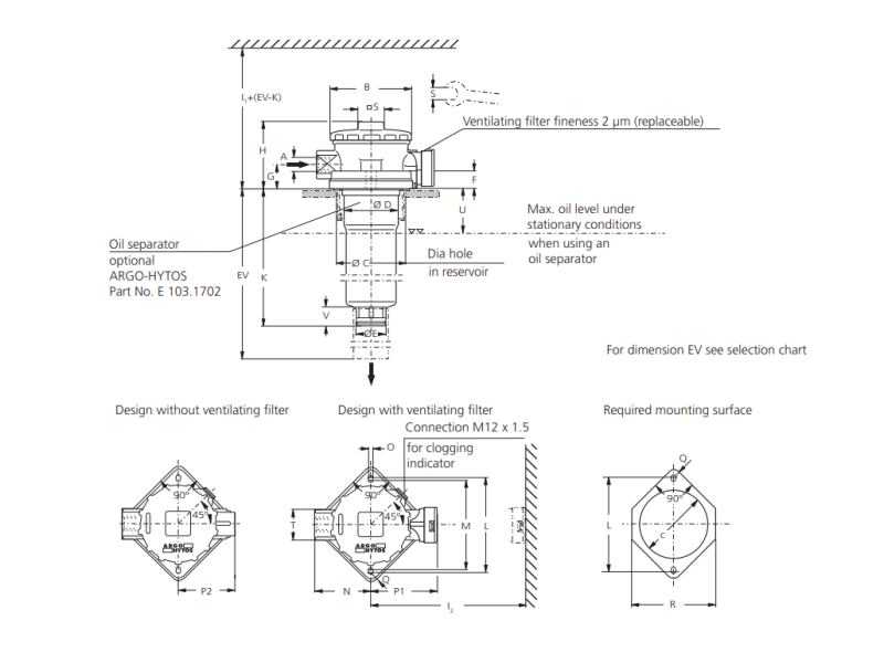 Filtr E094 E103 E143, Rozmiar filtra: D2-G3/4"