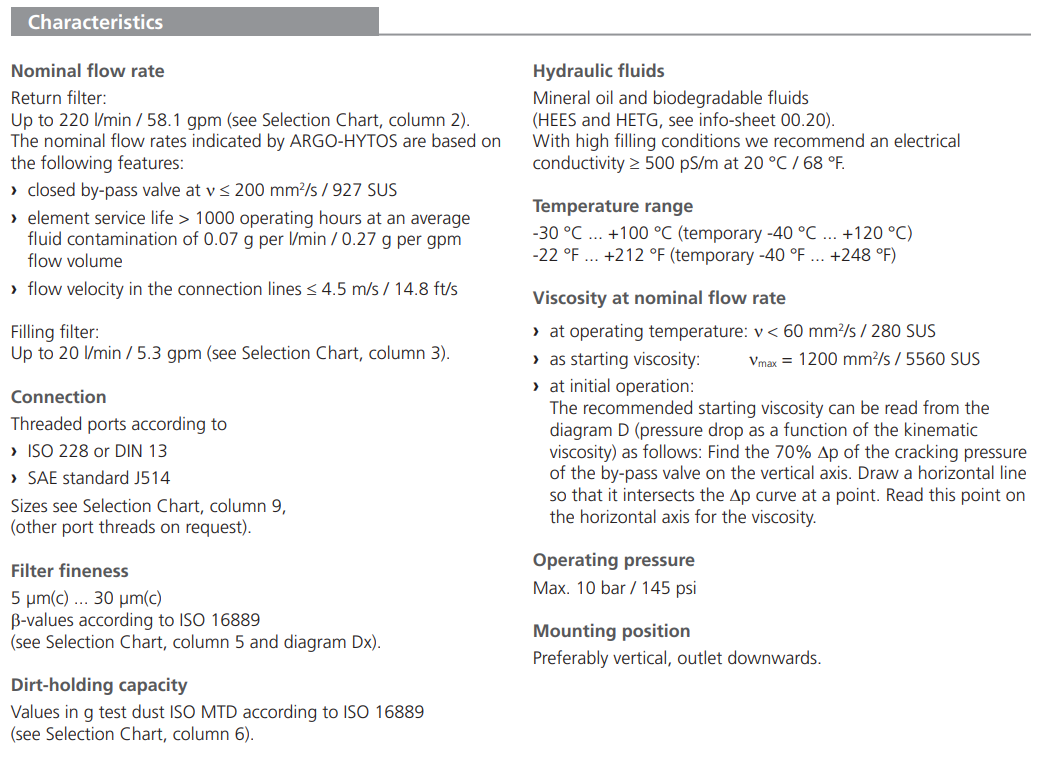 Filtr E212 E222, Rozmiar filtra: D2-G1.1/4"