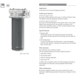 Filtr E 444  E 454  E 464  E 644