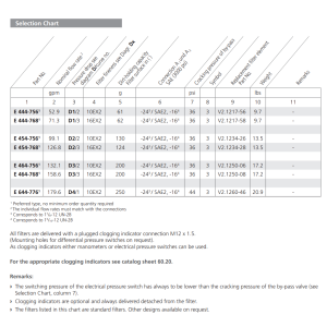 Filtr E 444  E 454  E 464  E 644