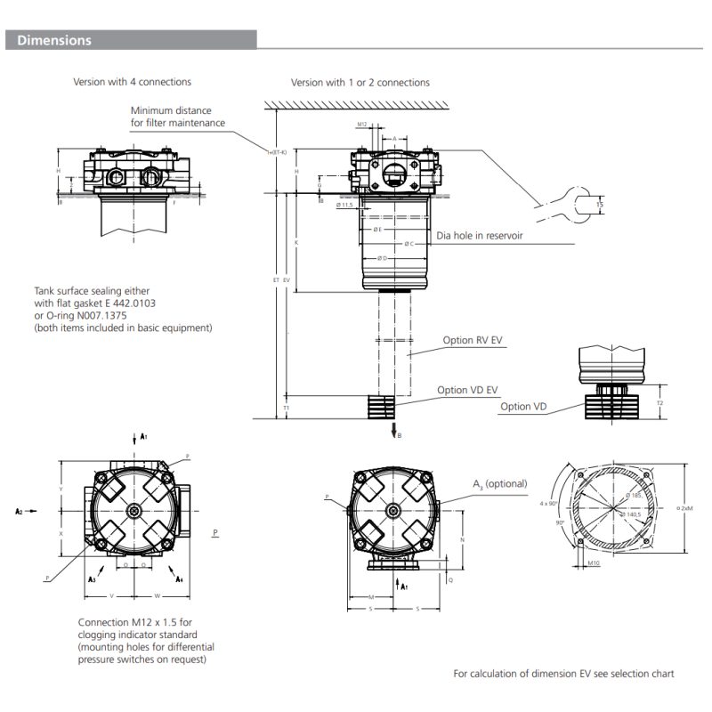 Filtr E 444  E 454  E 464  E 644