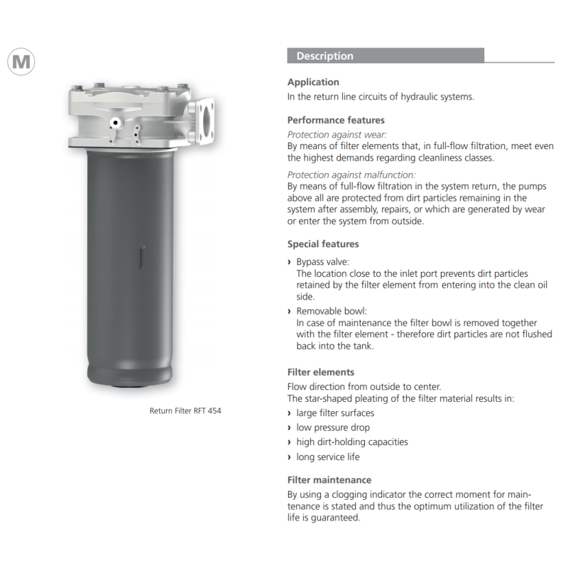 Filtr RFT 454 RFT 464