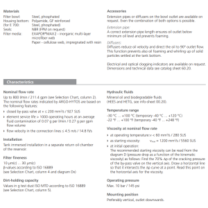 Filtr E 441 E 451 E 461 E 641 E 700