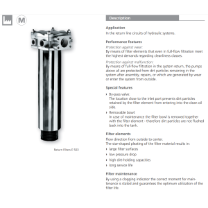 Filtr E 303 E 503 E 703