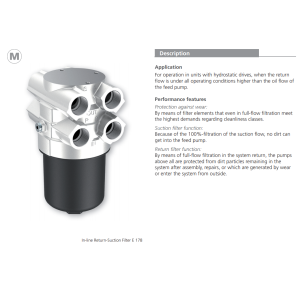 Filtr E 178 E 258, Rozmiar filtra: D2-G1"
