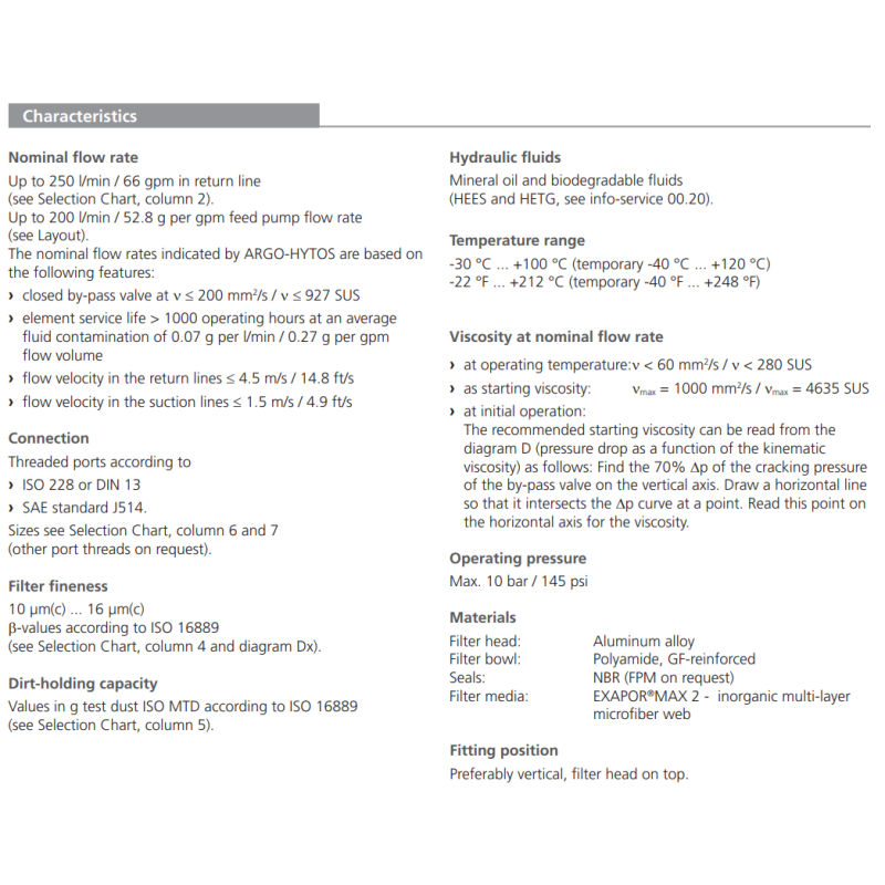 Filtr E 178 E 258, Rozmiar filtra: D2-G1"
