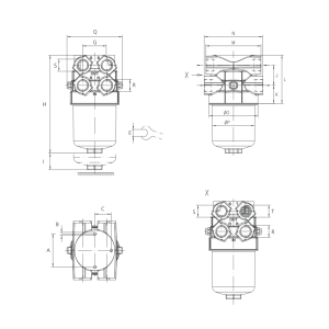Filtr E 178 E 258, Rozmiar filtra: D2-G1"