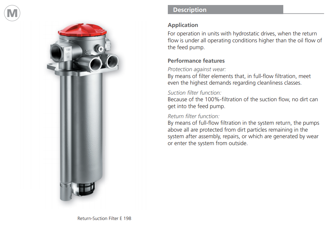 Filtr E 158 E 198 E 248