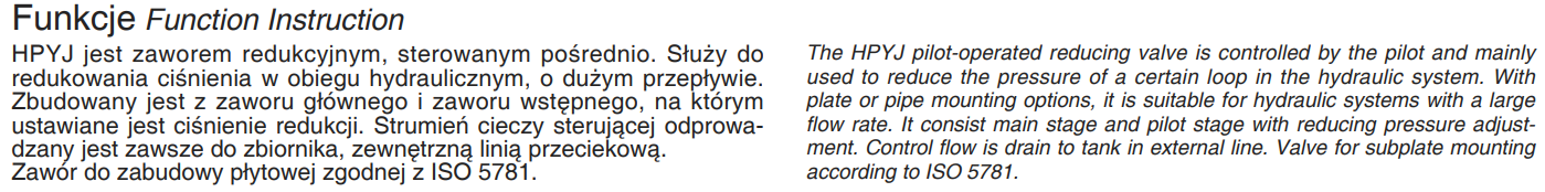 Zawór ciśnieniowy redukcyjny NG10, NG20, Rozmiar CETOP: NG