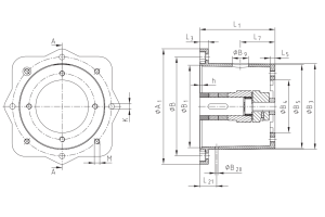 Złącze dzwonowe żeliwne do serwo silnika, Rozmiar złącz