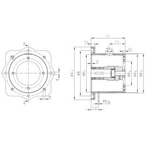 Złącze dzwonowe żeliwne do serwo silnika, Rozmiar złącz