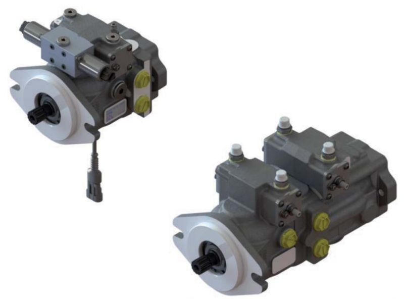 Pompa osiowa tłokowa o zmiennym wydatku z układem zamknię