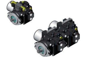 Pompa osiowa tłokowa o zmiennym wydatku z układem zamknię