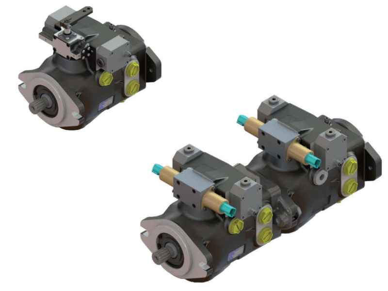 Pompa osiowa tłokowa o zmiennym wydatku z układem zamknię