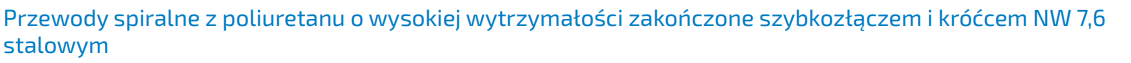 Węże spiralne z poliuretanu o wysokiej wytrzymałości, za