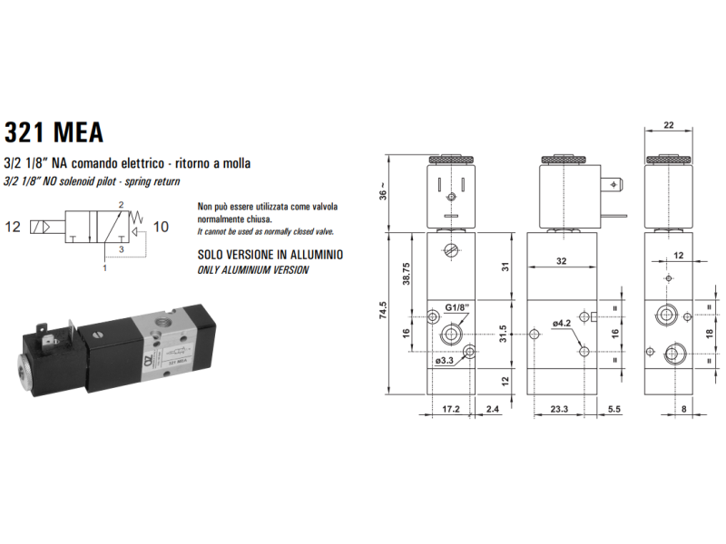 Elektrozawór 321 ME/MEA/CE