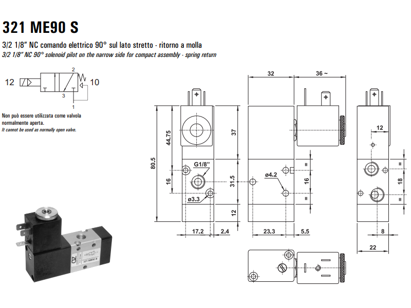 Elektrozawór 321 ME90 S