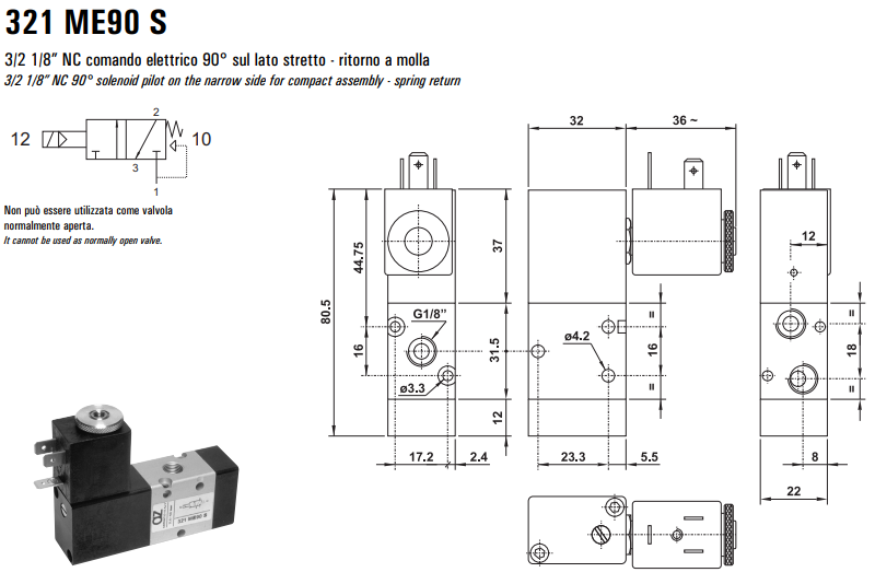 Elektrozawór 321 ME90 S