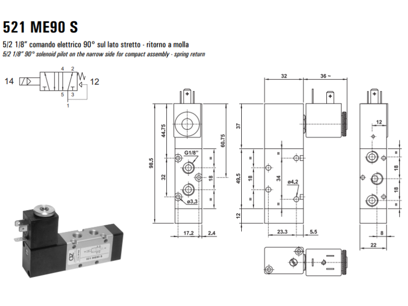 Elektrozawór 521 ME90 S