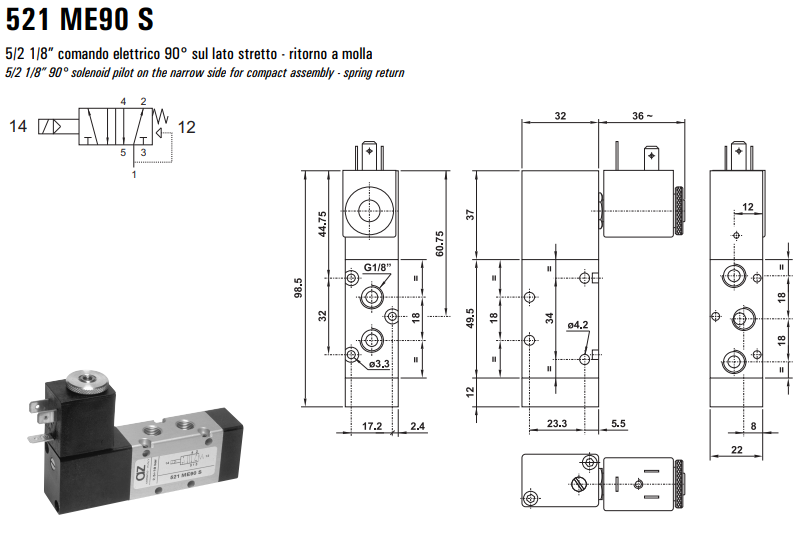 Elektrozawór 521 ME90 S