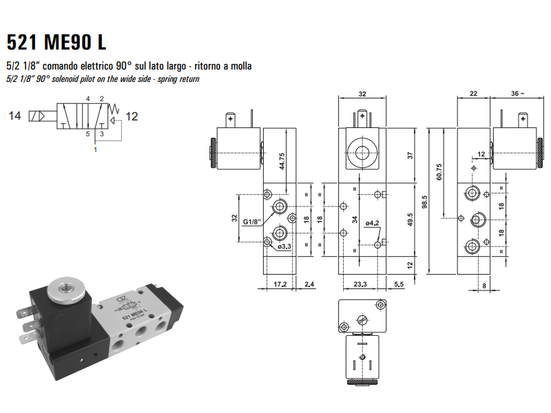 Elektrozawór 521 ME90 L