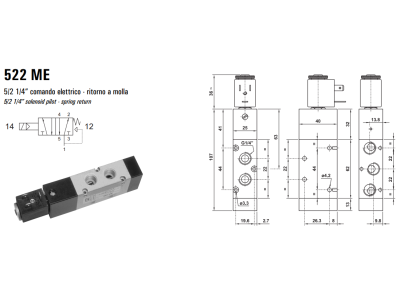 Elektrozawór 522 ME/CE