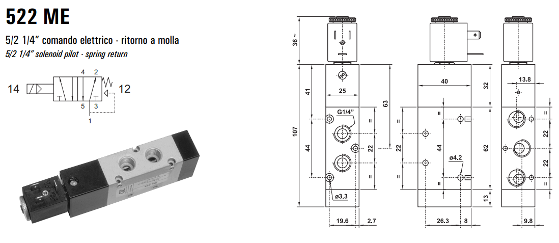 Elektrozawór 522 ME/CE