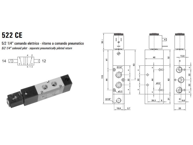 Elektrozawór 522 ME/CE