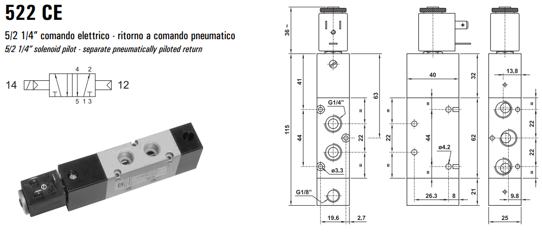 Elektrozawór 522 ME/CE