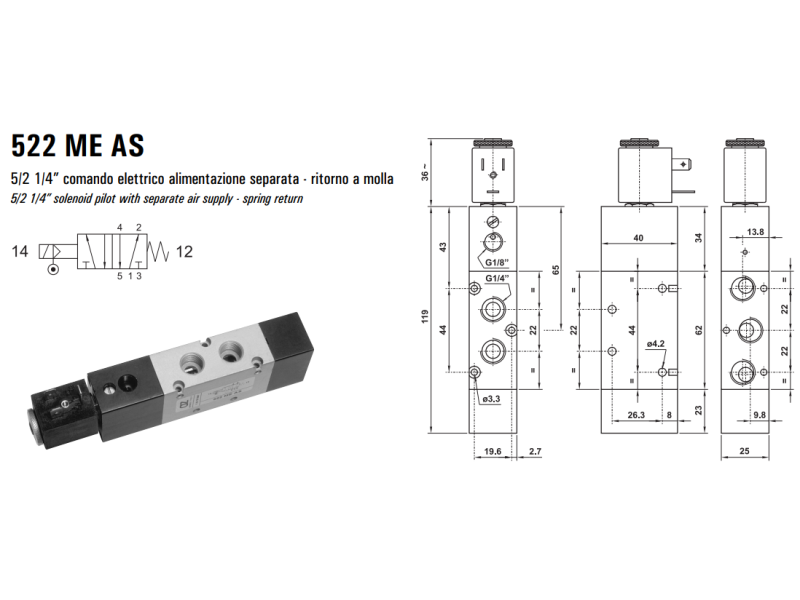 Elektrozawór 522ME AS