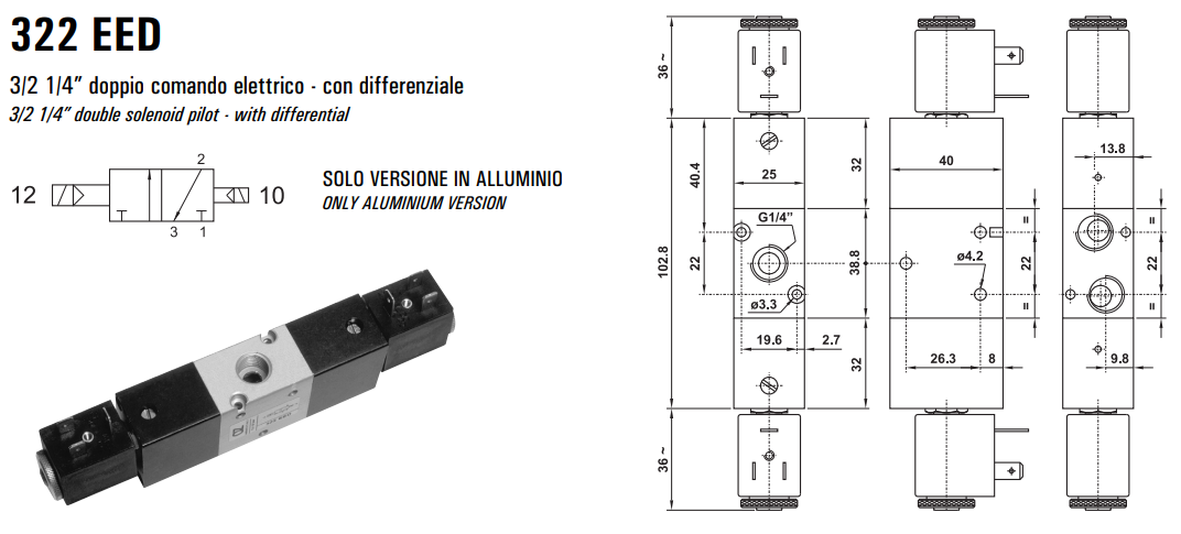 Elektrozawór 322 EED