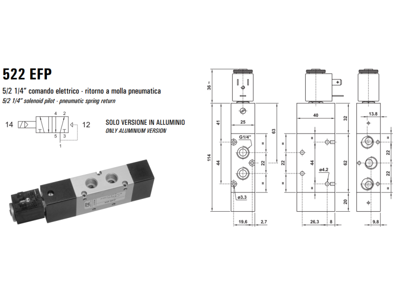 Elektrozawór 522 EE/EED/EFP