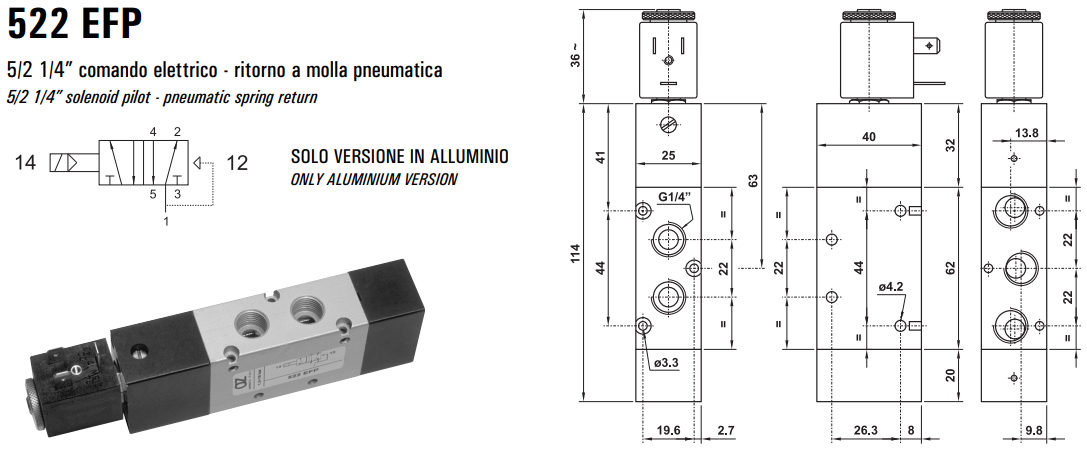Elektrozawór 522 EE/EED/EFP