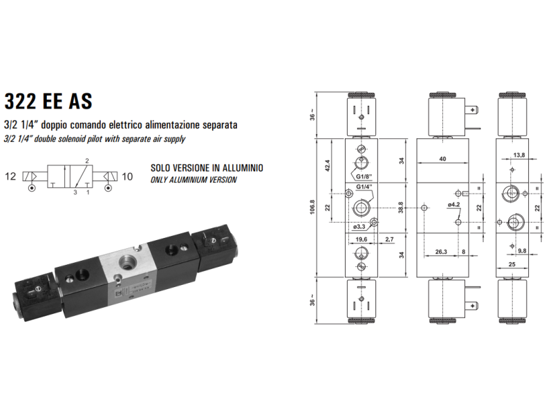 Elektrozawór 322 EE AS