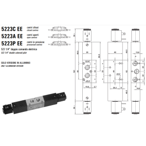 Elektrozawór 5223 C/A/P EE, Elektrozawory - NC/NO: CC - cen