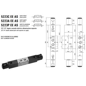 Elektrozawór 5223 C/A/P EE AS, Elektrozawory - NC/NO: CC - 
