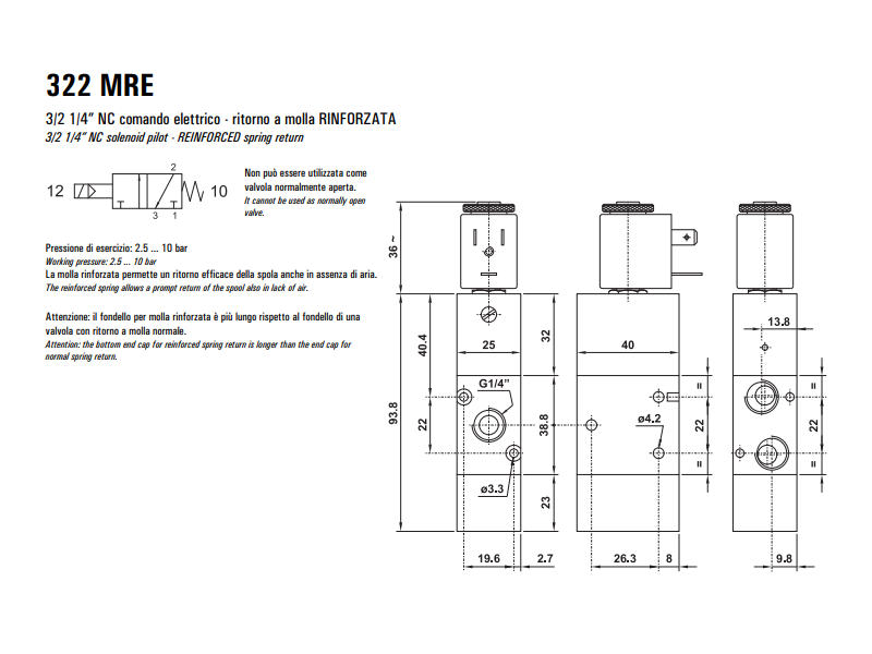Elektrozawór 322 MRE