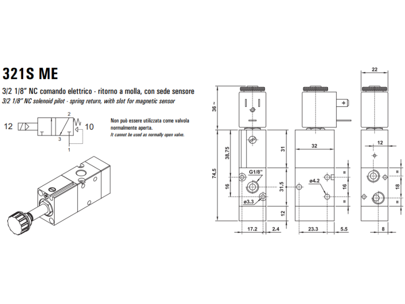 Elektrozawór 321S ME/MRE/EE