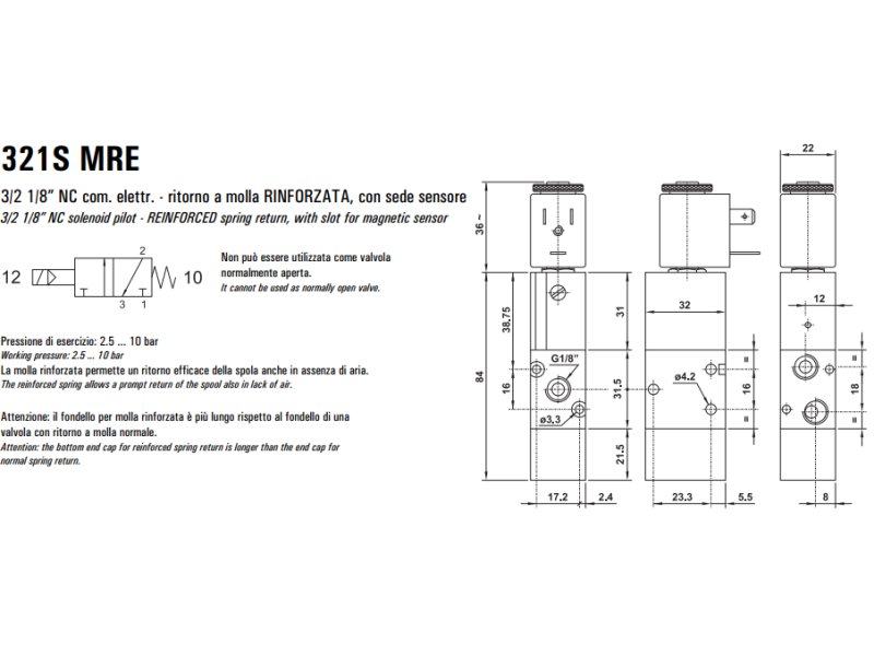Elektrozawór 321S ME/MRE/EE