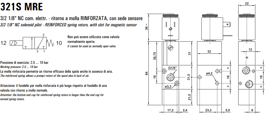 Elektrozawór 321S ME/MRE/EE