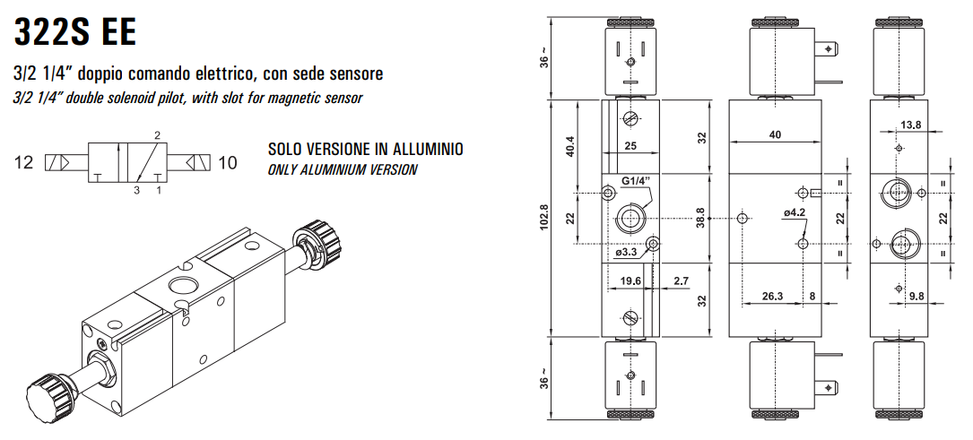 Elektrozawór 322S ME/MRE/EE