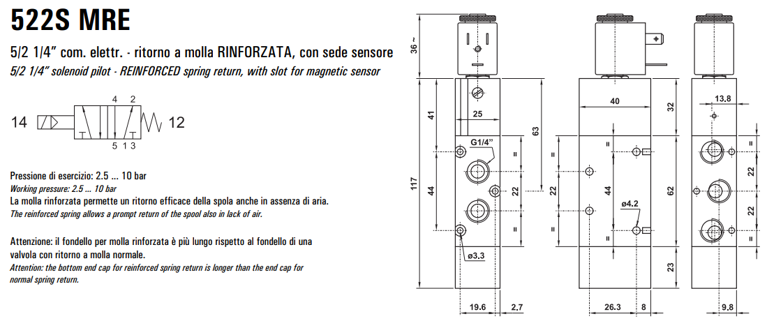 Elektrozawór 522S ME/MRE/EE