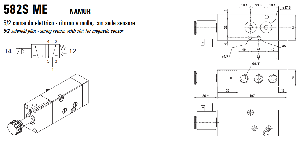 Elektrozawór 582S ME/MRE/EE
