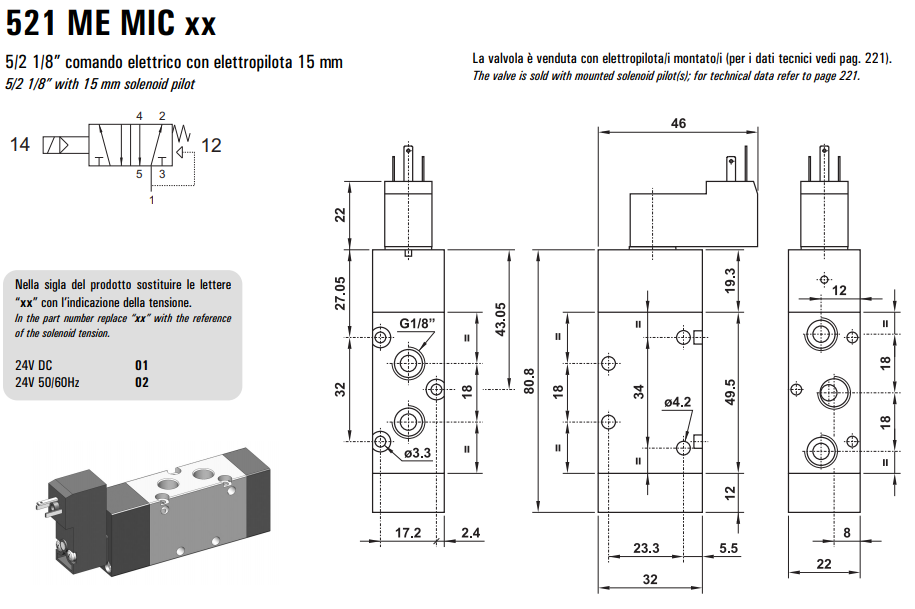 Elektrozawór 521 ME MIC XX