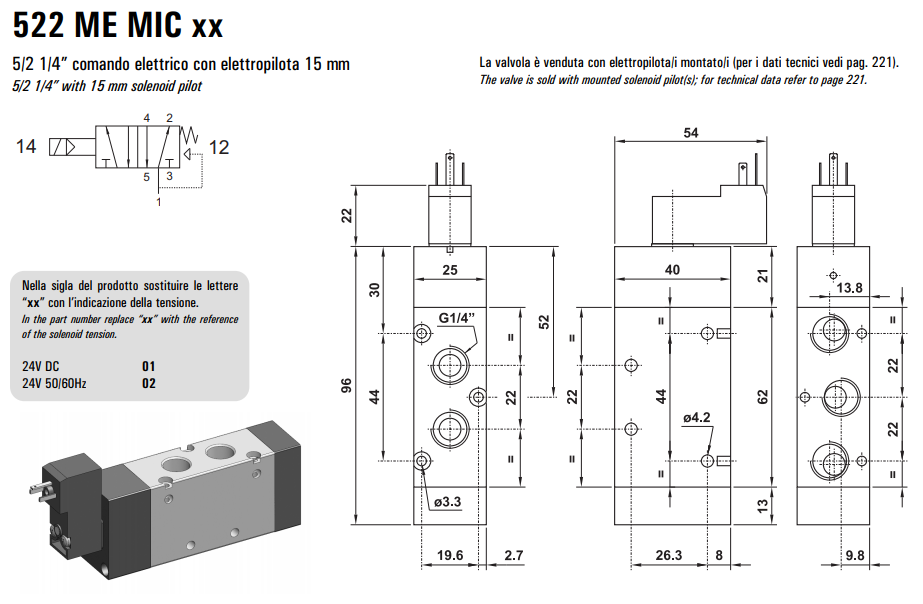Elektrozawór 522 ME MIC XX