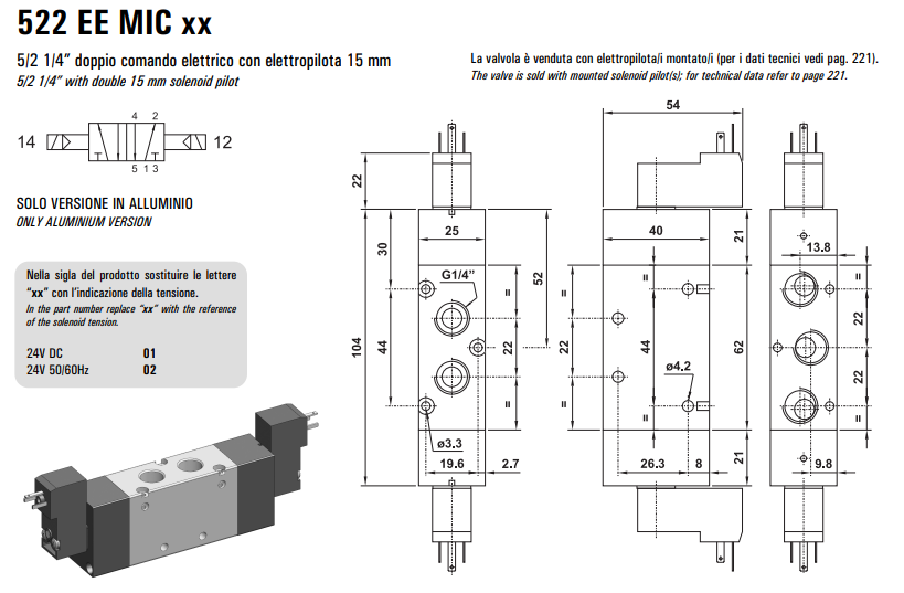 Elektrozawór 521 EE MIC XX