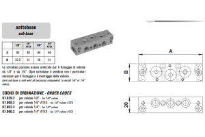 Blok zaworowy 07.03/00/05/06, Rozmiar gwintu (4): 1/4"
