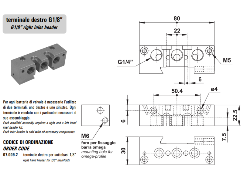 Blok zaworowy 07.009.2