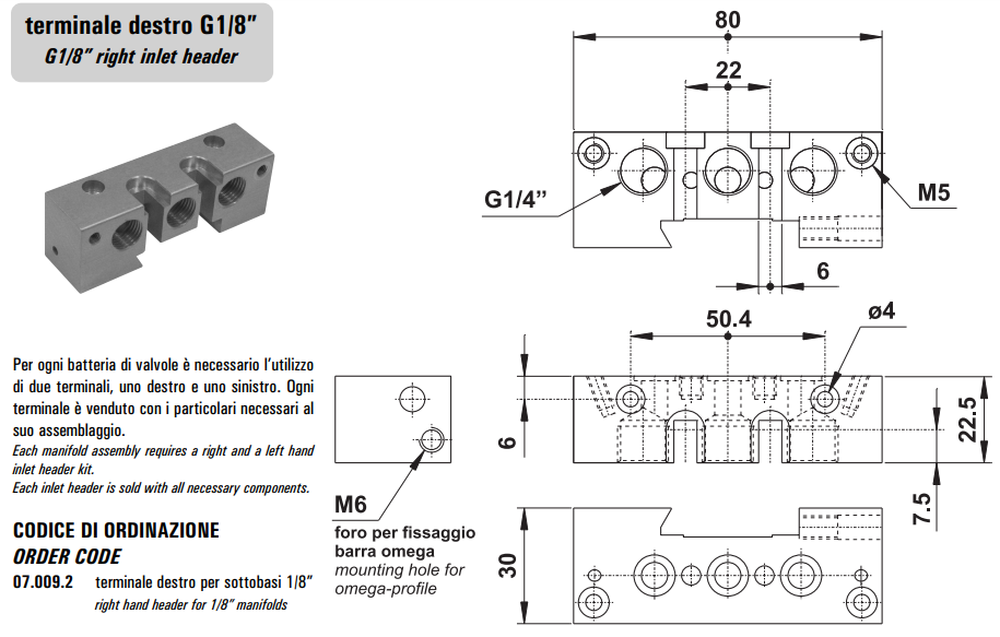 Blok zaworowy 07.009.2
